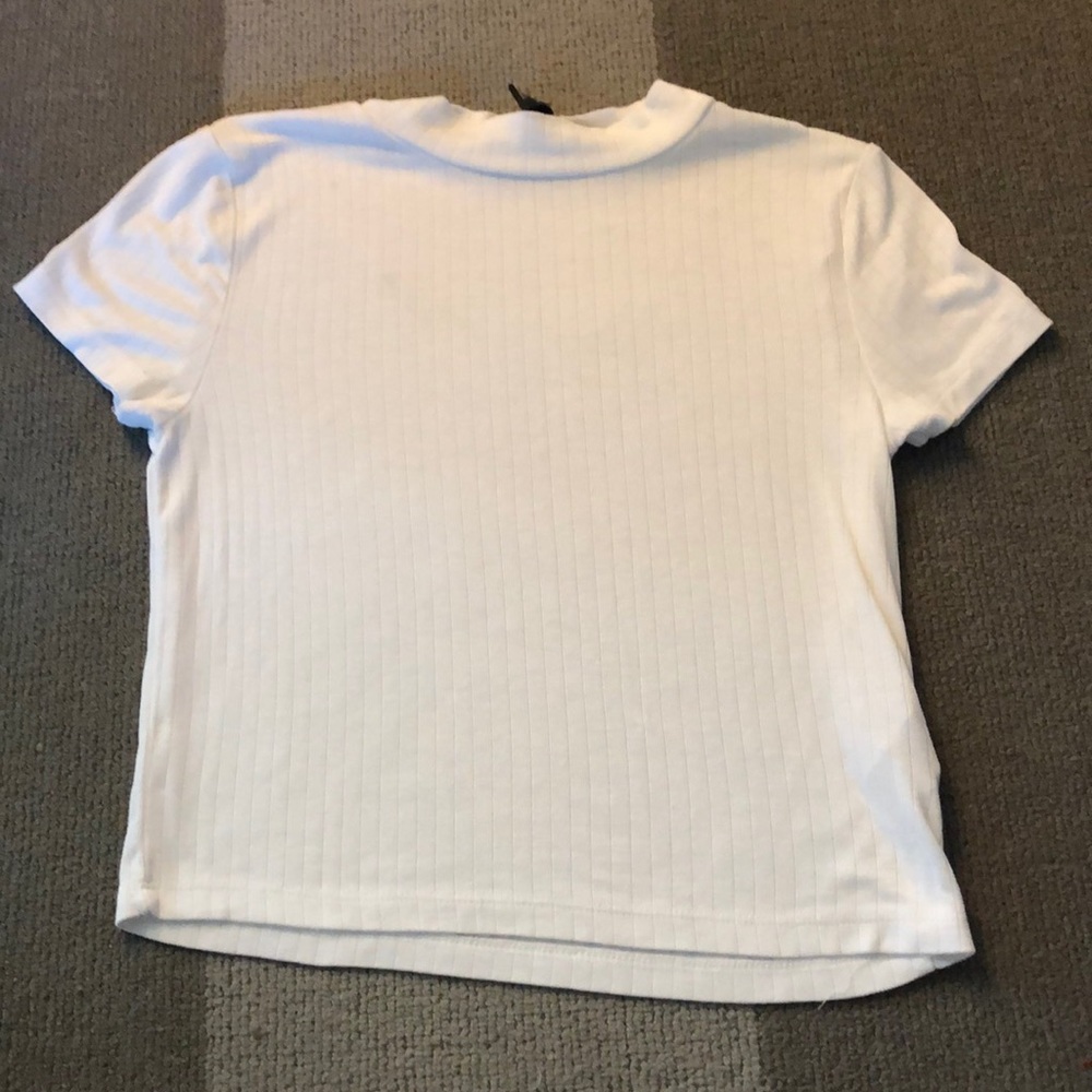 high neck white t shirt!